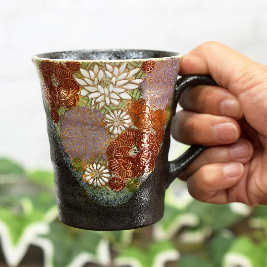 5th Avenue デザイン 陶器製皿とマグカップセット 九谷焼 マグカップ ペア セット 花詰 陶器 高級 ブランド 食器 日本製