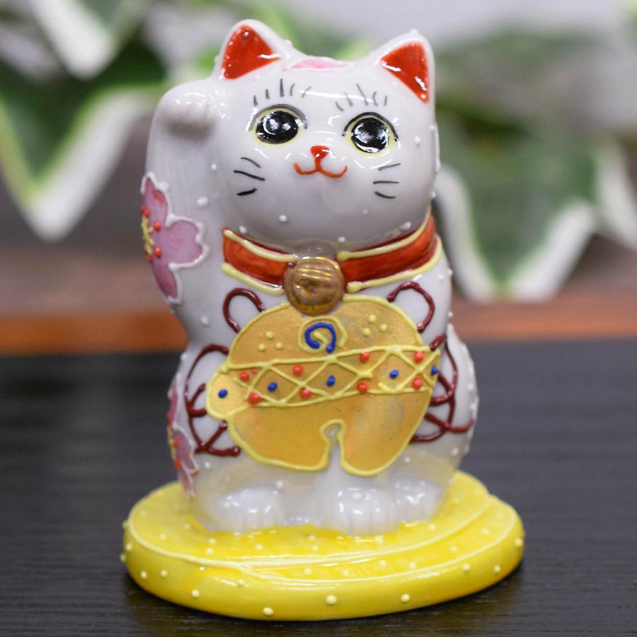 九谷焼 開運 招き猫 置物 開運 右手 小判乗り招き猫 福鈴 爆買 父の日 