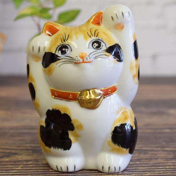 九谷焼 両手上げ 招き猫 毛長三毛 : 和座倶楽部 - 通販 - Yahoo