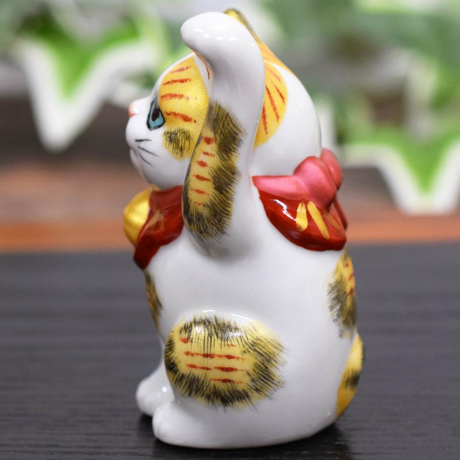 招き猫 置物 風水 九谷焼 左手 招き猫 金三毛 開店祝い 新築祝い プレゼント ギフト_4