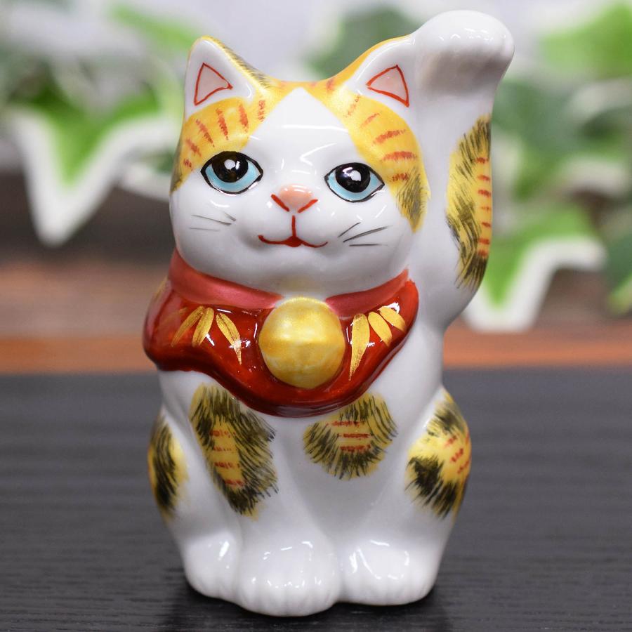 ​九谷焼 招き猫 左手上げ 三毛猫 金彩 5号 縁起物 置物 伝統工芸品 骨董 九谷焼 招き猫 左手上げ 三毛猫 金彩 5号 縁起物 置物 伝統工芸品 骨董