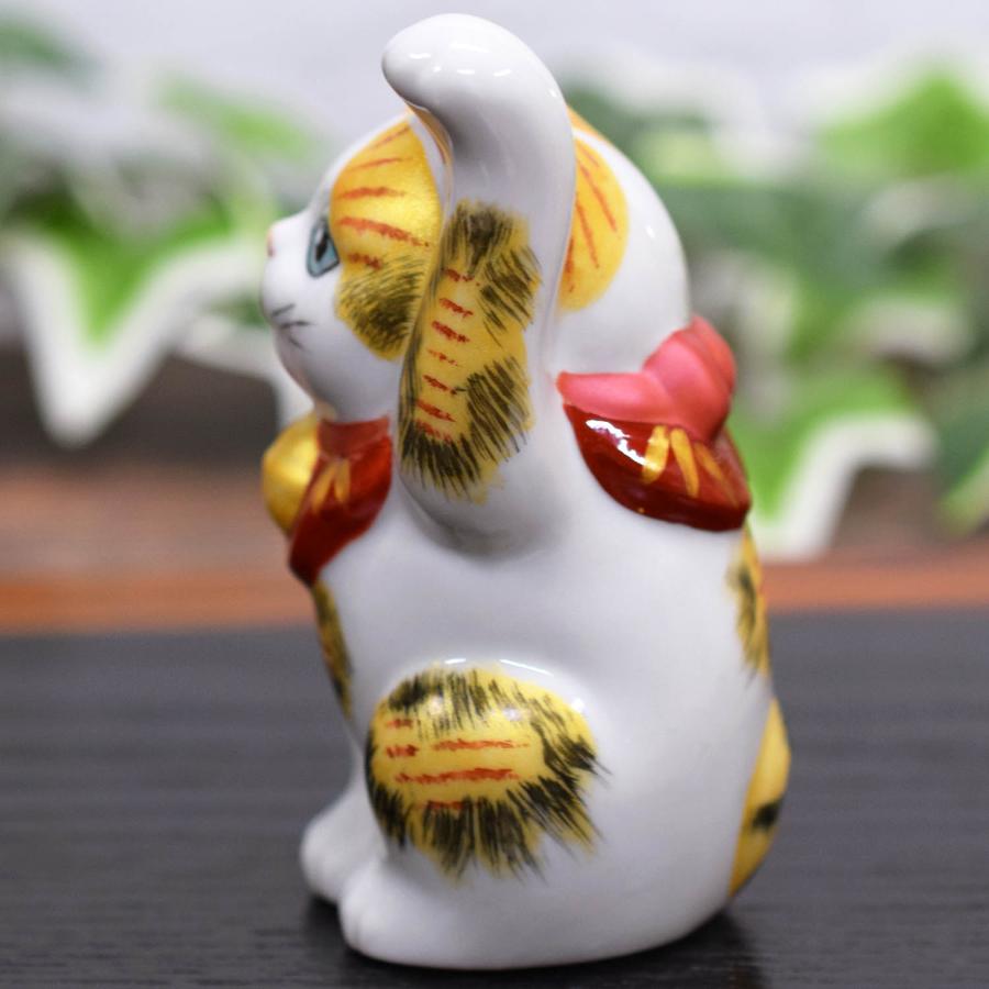 九谷焼 招き猫 置物 風水 左手 招き猫 金彩三毛 開店祝い 新築祝い
