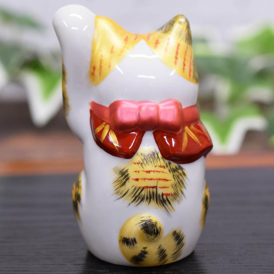 九谷焼 招き猫 置物 風水 左手 招き猫 金彩三毛 開店祝い 新築祝い