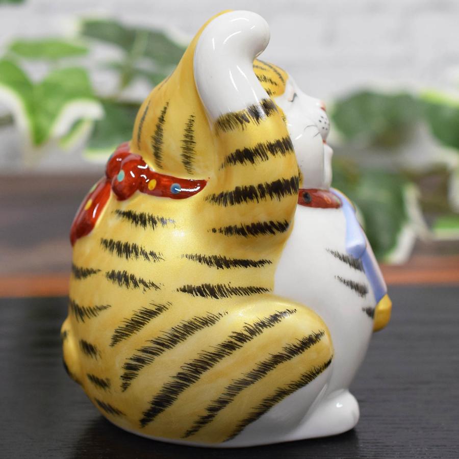 九谷焼 招き猫 置物 金彩 商売繁盛　良縁 開店祝い 高さ59㎝ 九谷焼 開運 招き猫 置物 絵馬 両手上げ招き猫 金彩 開店祝い 誕生日