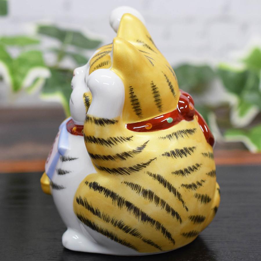 九谷焼 開運 招き猫 置物 絵馬 両手上げ招き猫 金彩 開店祝い 誕生日