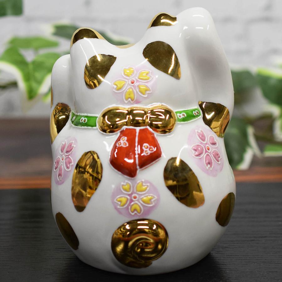 九谷焼 開運 招き猫 置物 絵馬 両手上げ招き猫 金ブチ盛 開店祝い 誕生