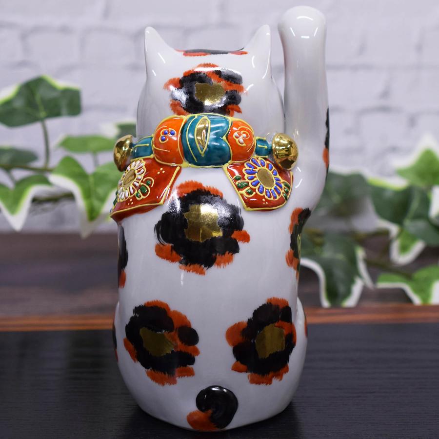 九谷焼 開運 招き猫 置物 6号 右手招き猫 金三毛 開店祝い 誕生日