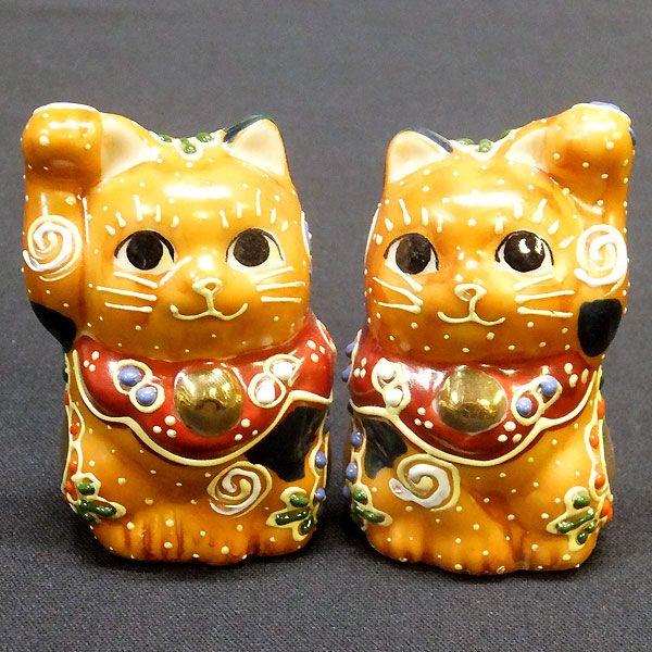 九谷焼 開運 幸せを呼ぶ ペア ちび招き猫 : 和座倶楽部 - 通販 - Yahoo