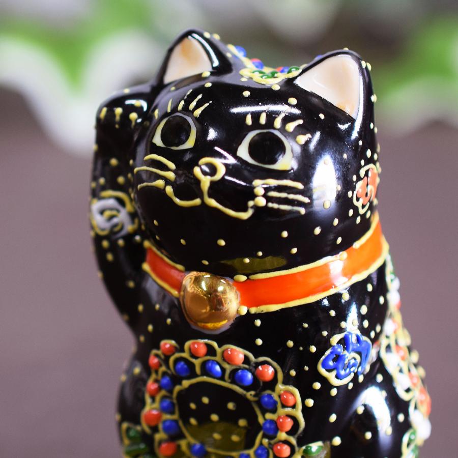 九谷焼 招き猫 置物 陶器 右手 小判乗り招き猫 風水 開運 商売 九谷焼 招き猫 置物 陶器 右手 小判乗り招き猫 風水 開運 商売