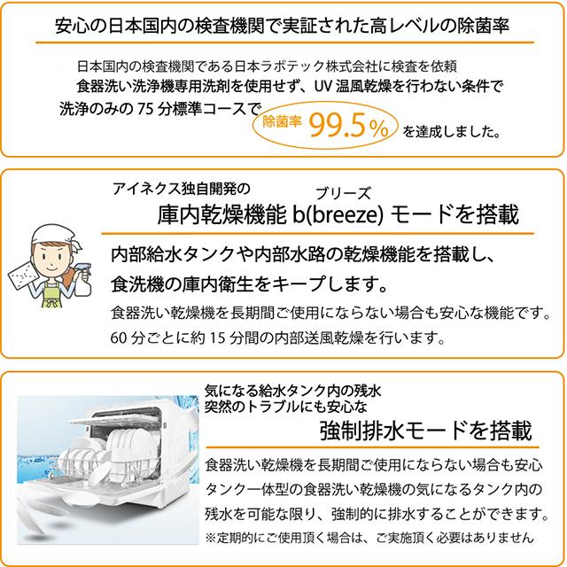 新品未使用【UV温風乾燥機能付き】 AINX 食洗機　AX-S7 食器洗い乾燥機UVモデル＿AINX公式ホームページ