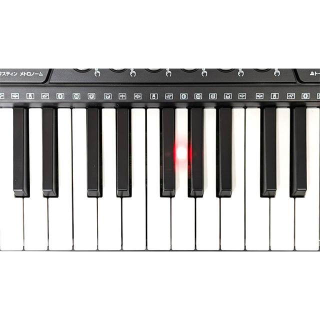 レトロサウンド 光った鍵盤をなぞるだけ！ガイド機能付き電子ピアノ