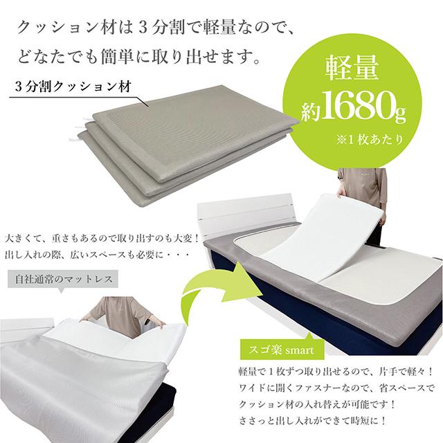 オーシン（OSHIN） スゴ楽スマート ダブルサイズ 日本製 195×137cm 厚