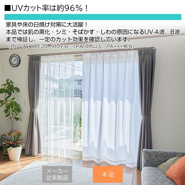 TEIJIN（テイジン） ホームプロテクトレースカーテン2枚組 100×133cm