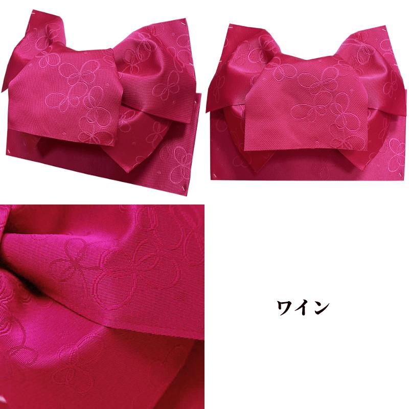 赤ピンクに華紋が可愛い作り帯☆子供、ジュニア、七五三 赤ピンクに華紋が可愛い作り帯☆子供、ジュニア、七五三 赤ピンクに