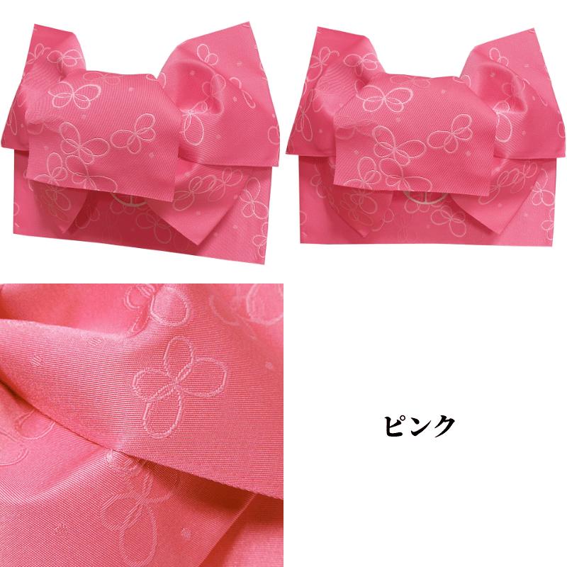 赤ピンクに華紋が可愛い作り帯☆子供、ジュニア、七五三 楽天市場】七五三 7歳用 ペアセット 結び帯 はこせこセット 筥迫