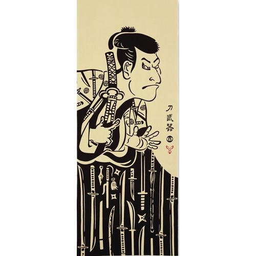 刀武器 東洲斎写楽 日本刀 浮世絵風 役者絵 手ぬぐい Sanka 和雑貨にび堂 通販 Yahoo ショッピング