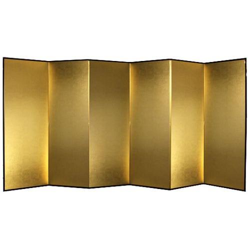 金屏風 半双 特選洋金平押金箔 SLタイプ 8尺6曲 全国送料無料 : わ