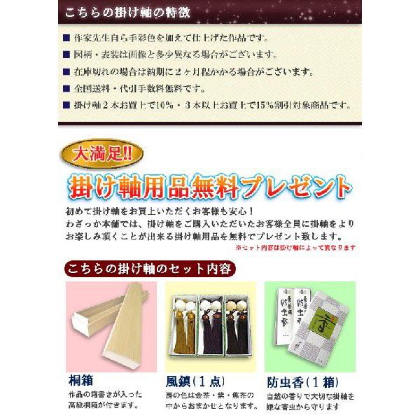 掛け軸専門 掛軸 通販 白鷺（中川 幸彦） 花鳥画 夏用掛軸 年中掛け
