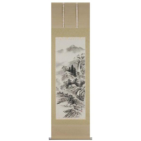 掛け軸専門店 掛軸 通販 水墨山水（奥田 吟水） 年中掛け 山水画 水墨画 全国送料無料