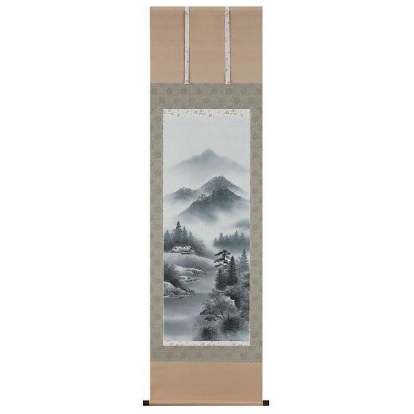 掛け軸専門 掛軸 販売 通販店 水墨山水 （野村 英仙） 年中掛け 水墨画 山水画 風景画 全国送料無料