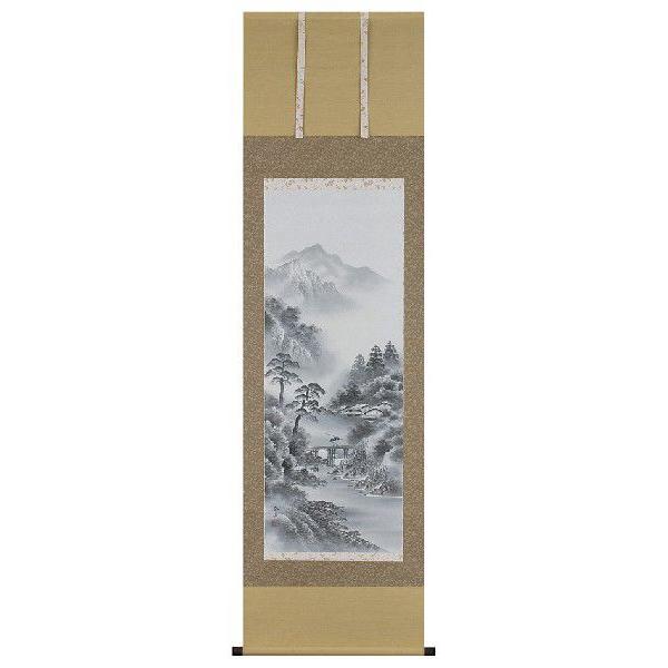 掛け軸専門 掛軸 販売 通販店 水墨山水 （木村 春渓） 年中掛け 水墨画 山水画 風景画 全国送料無料
