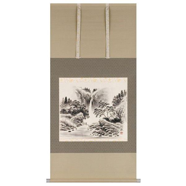 掛け軸専門店 掛軸 通販 水墨山水（奥田 吟水） 年中掛け 山水画 水墨画 全国送料無料