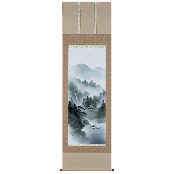 掛け軸専門 掛軸 販売 通販店 彩色山水（塩川 栖二） 年中掛け 山水画