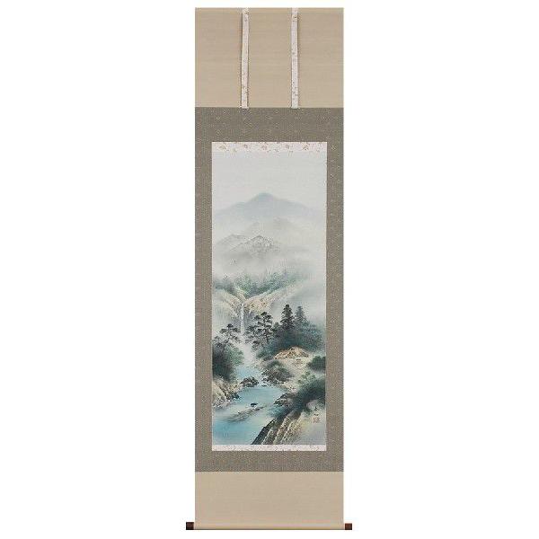 掛け軸専門 掛軸 販売 通販店 彩色山水（伊藤 泰仙） 年中掛け 山水画 風景画 日本画 全国送料無料
