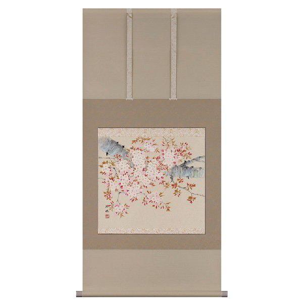 掛け軸専門店 掛軸 通販 桜（奥田 吟水） 花鳥画 春用掛軸 日本画 全国送料無料 新品掛け軸