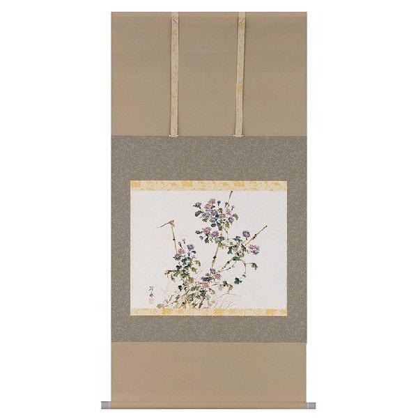 掛け軸専門店 掛軸 通販 野菊にトンボ（奥田 吟水） 花鳥画 秋用掛軸 日本画 全国送料無料 新品掛け軸