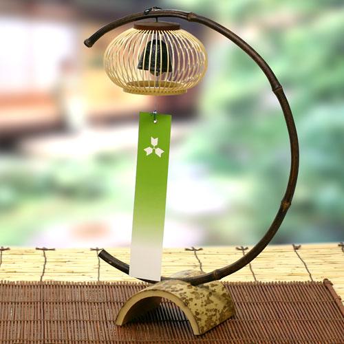 駿河竹千筋細工 置き風鈴 清風 89108 静岡伝統工芸品 竹 風鈴 日本製
