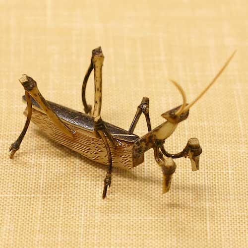 駿河竹千筋細工 竹の昆虫 かまきり 静岡伝統工芸品 竹 置物 日本製