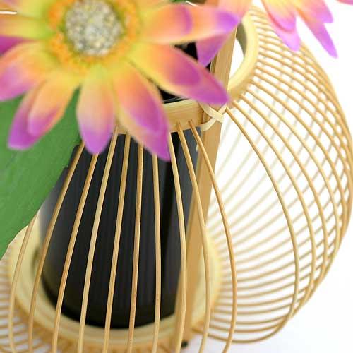 花器・竹細工 駿河竹千筋細工 花器 椿(さらし) 静岡県伝統工芸 花器・竹細工 駿河竹千筋細工 花器 椿(さらし) 静岡県伝統工芸