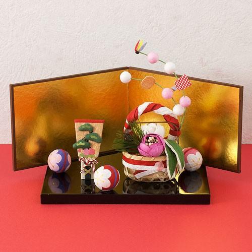 金屏風 小 置物・お飾り用品 ディスプレイ用 めでたや Gold folding screen for figurine|wazakkawakei|02