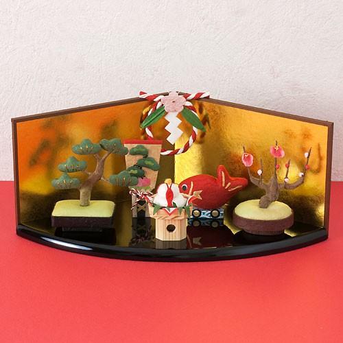 金屏風 小 置物・お飾り用品 ディスプレイ用 めでたや Gold folding screen for figurine|wazakkawakei|03