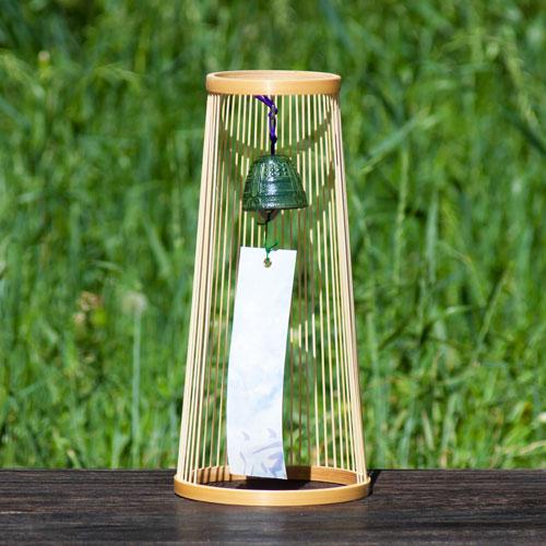 駿河竹千筋細工 置き風鈴 初風 25cm 静岡伝統工芸品 竹 風鈴 日本製