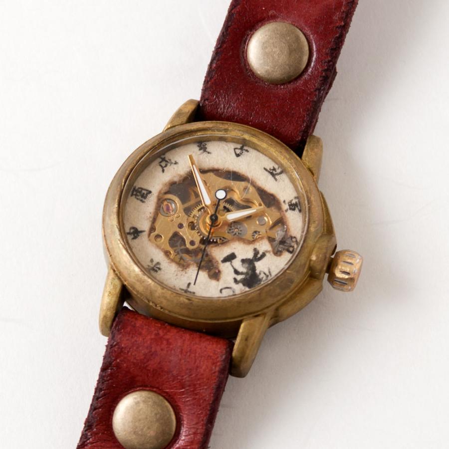 手作り和時計 機械式腕時計（手巻き） 兎 (W-002) Handmade Japanese watch, Mechanical watch アンティーク腕時計