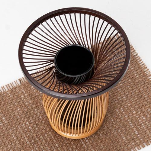 駿河竹千筋細工 花器 一輪挿し やまぼうし 静岡伝統工芸品 竹 日本製