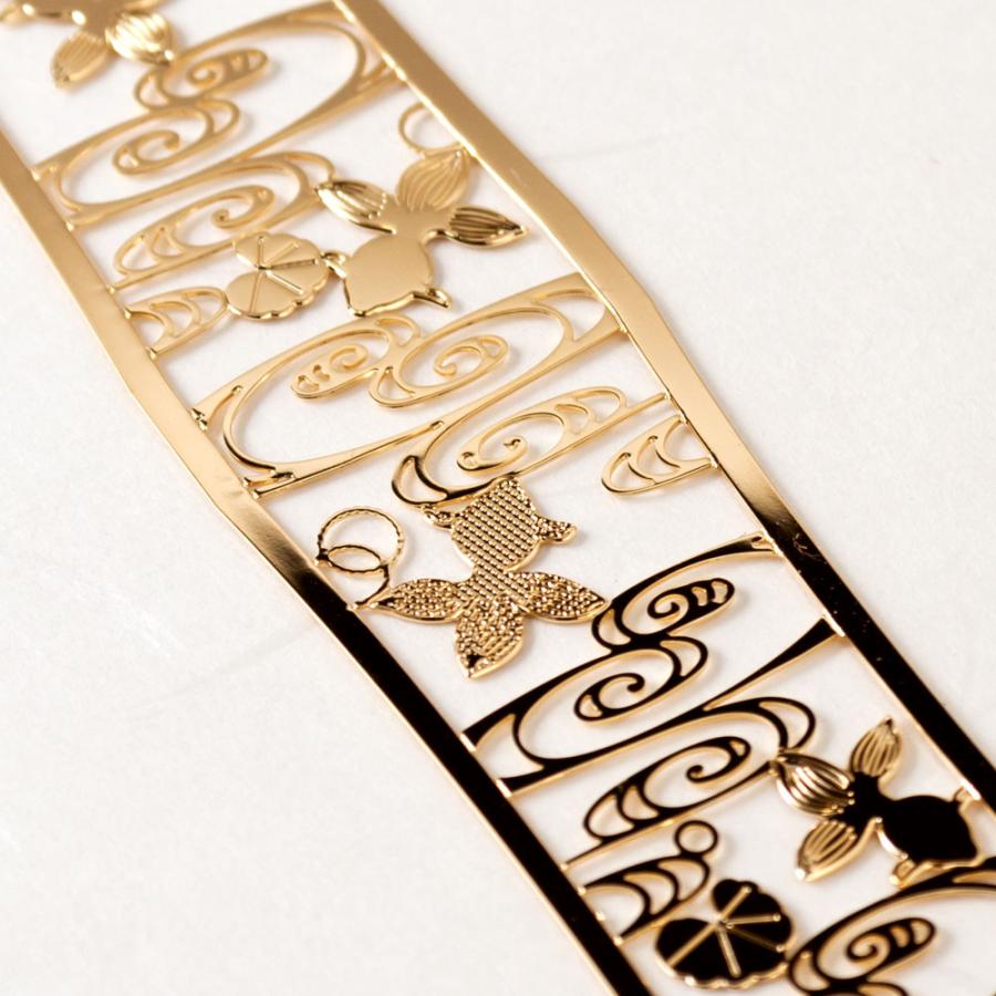 和柄ブックマーカー 夏金魚 (WAG003) 金の栞シリーズ 24K表面