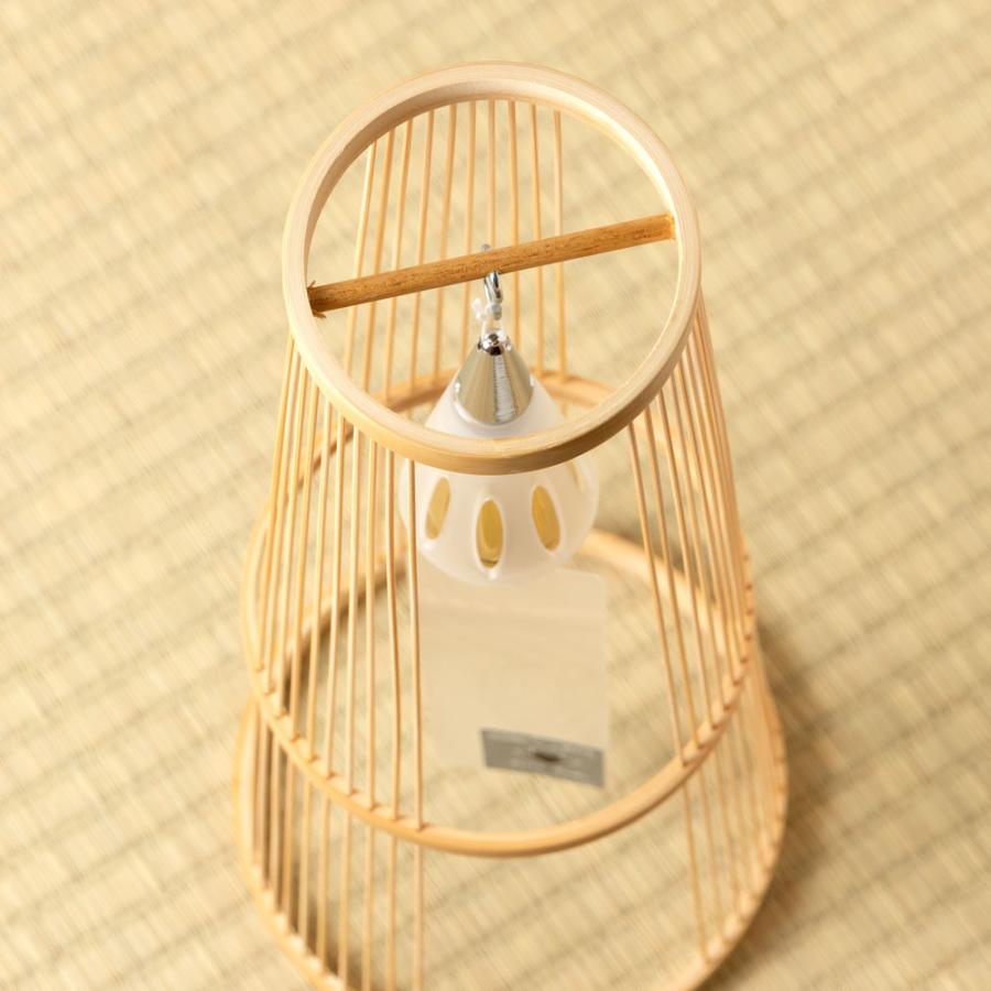 駿河竹千筋細工×東京ベル 置き風鈴（ゴールド・ショート） 消音機能付き竹細工の置き風鈴 Wind chimeの画像