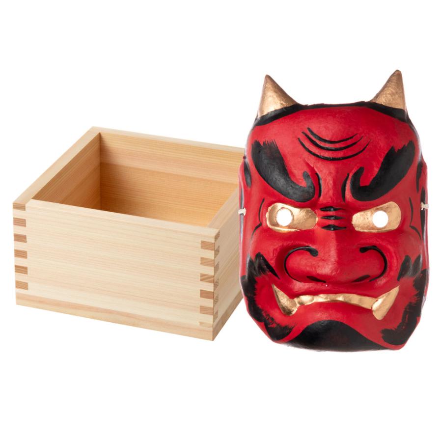 節分セット ヒノキ枡と鬼の面 一升枡 福豆用の枡と大人用鬼の面 Wooden Measuring Box And Japanese Paper Ogre Mask 和雑貨のお店 和敬静寂 通販 Yahoo ショッピング