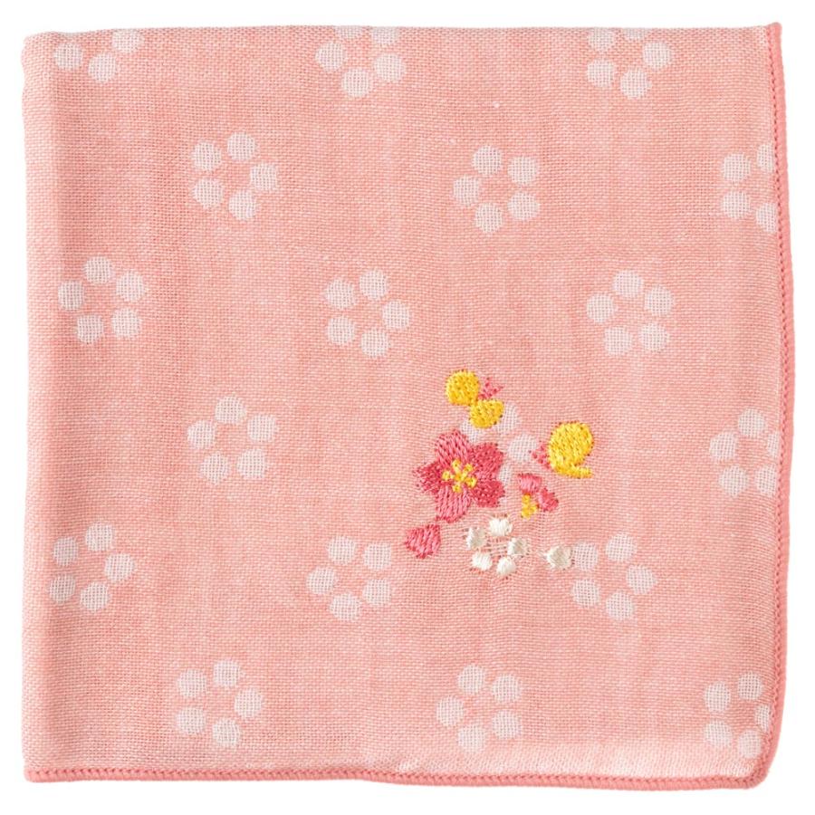和の花ハンカチ 桜 花柄 刺繍入りガーゼハンカチ スーベニール Japanese Pattern Embroidered Gauze Handkerchief 和雑貨のお店 和敬静寂 通販 Yahoo ショッピング