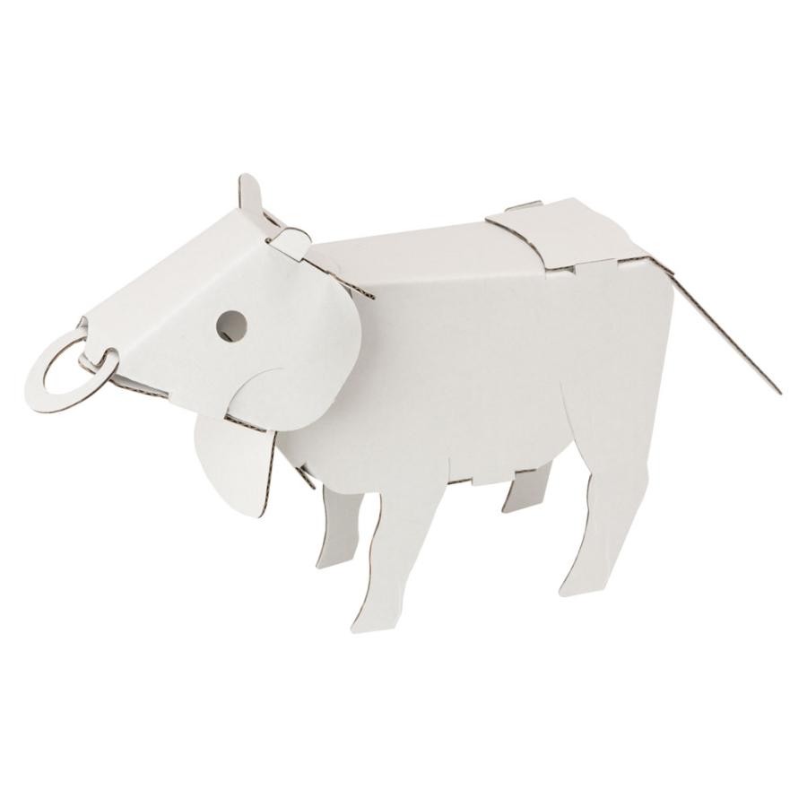 ダンボール干支工作キット 丑 牛 のりもはさみも使わずに組み立てられるペーパークラフト Cardboard Craft Kit Japanese Zodiac 和雑貨のお店 和敬静寂 通販 Yahoo ショッピング