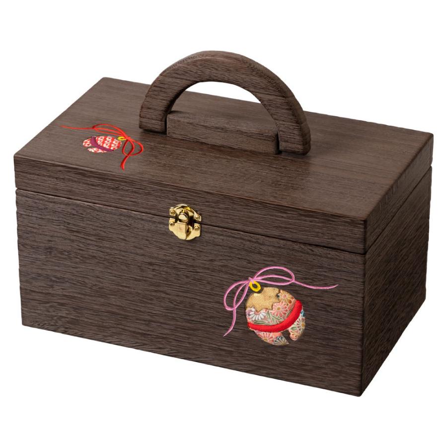 春夏新色 ソーイングボックス 大 鈴 001 裁縫箱 木目込細工 桐製 時代仕上 箱長の桐工芸品 Sewing Box Of Paulownia Hakocho 新しいコレクション Kwsrbd Com