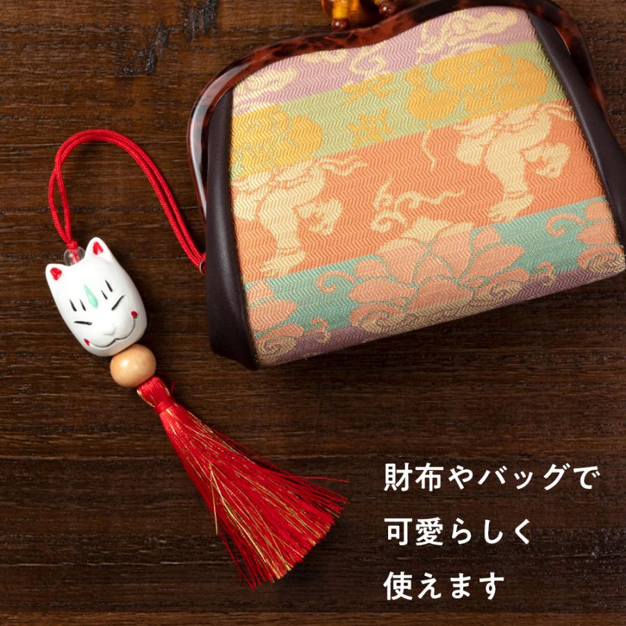 福をもたらす白狐守り (KS)　きつねの根付　五穀豊穣・商売繁盛・家内安全　White fox accessory, Good luck charm｜wazakkawakei｜02