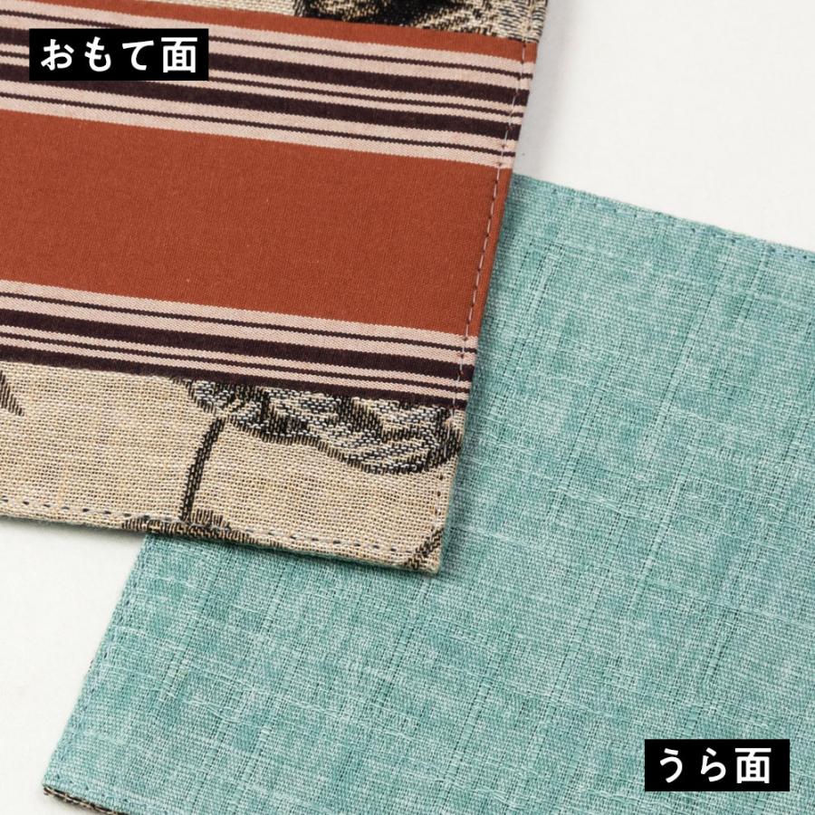 百道発信　小町　コースター　レンガ (IKI-1502)　11×11cm　福岡県の布製品　Fabric coaster, Fukuoka craft｜wazakkawakei｜03