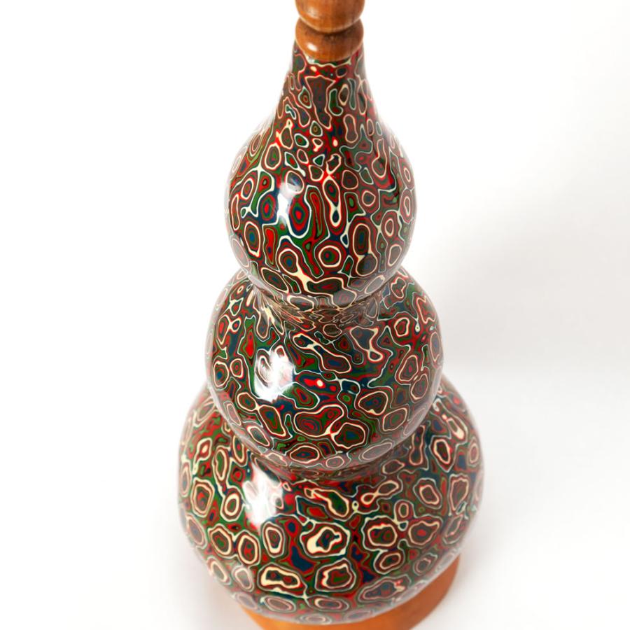 上州瓢箪 ひょうたんの置物021 三段瓢 高さ47.5cm 研ぎ出し加工