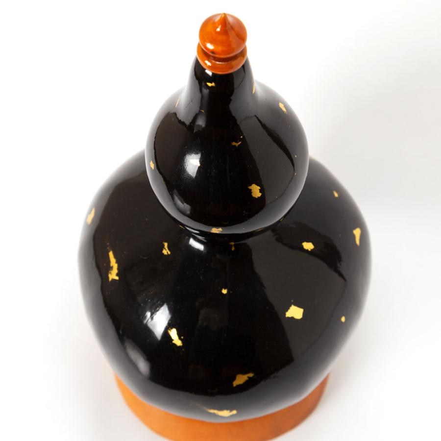 ひょうたんの焼物 楽天市場】上州瓢箪 ひょうたんの置物020 二段模様 高さ56cm