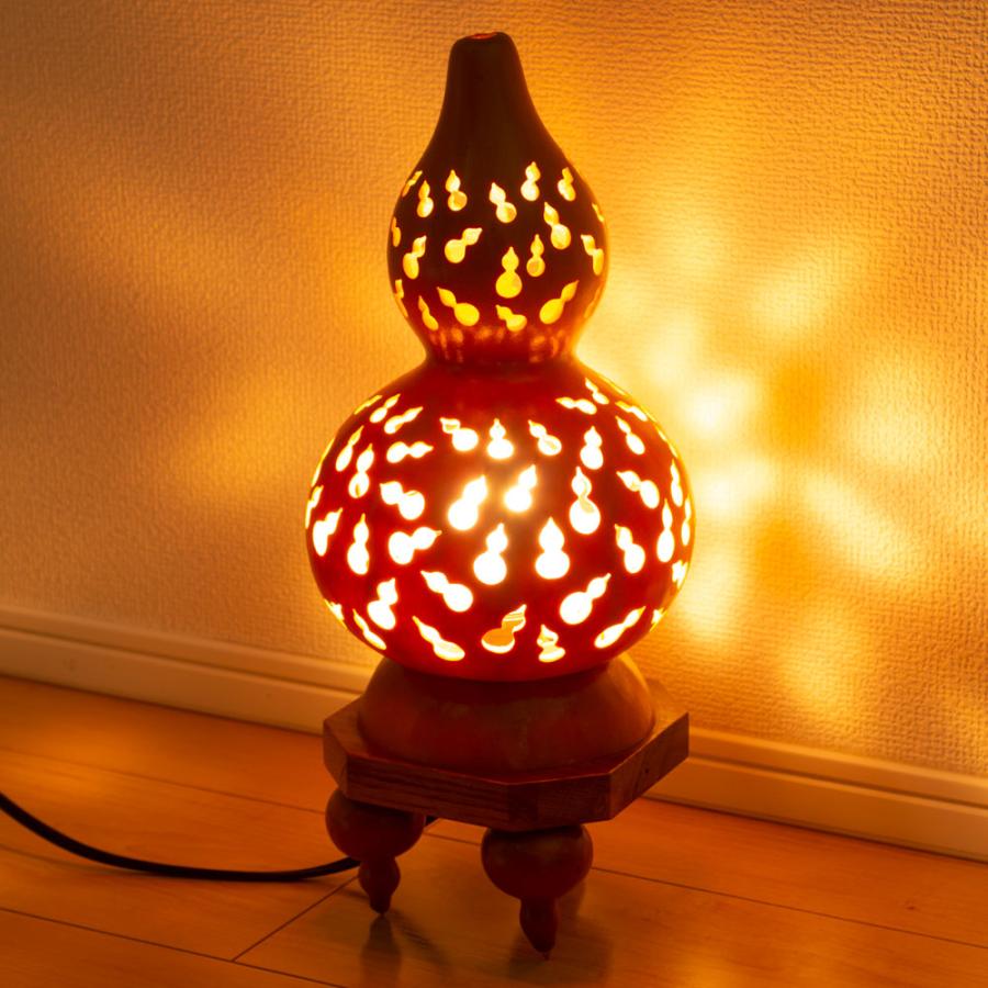 上州瓢箪 行灯 ランプシェード016 ひょうたん模様 高さ36.5cm