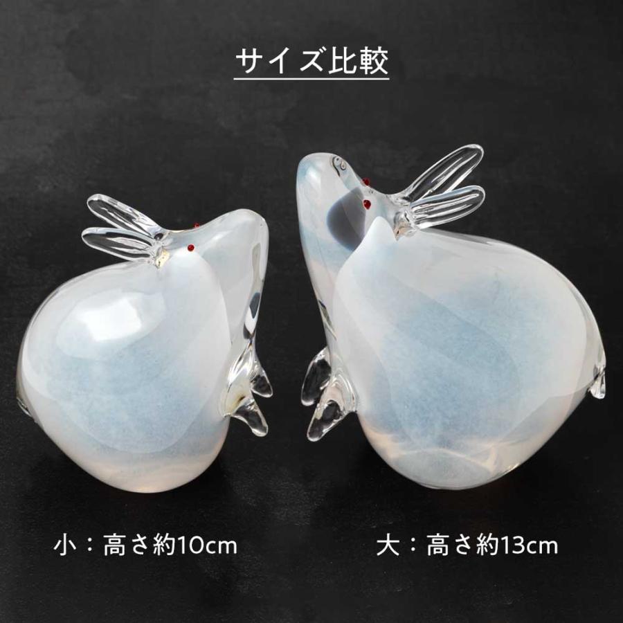 津軽びいどろ ポイント15%還元 ガラス干支置物 卯・小 正月置き飾り 令